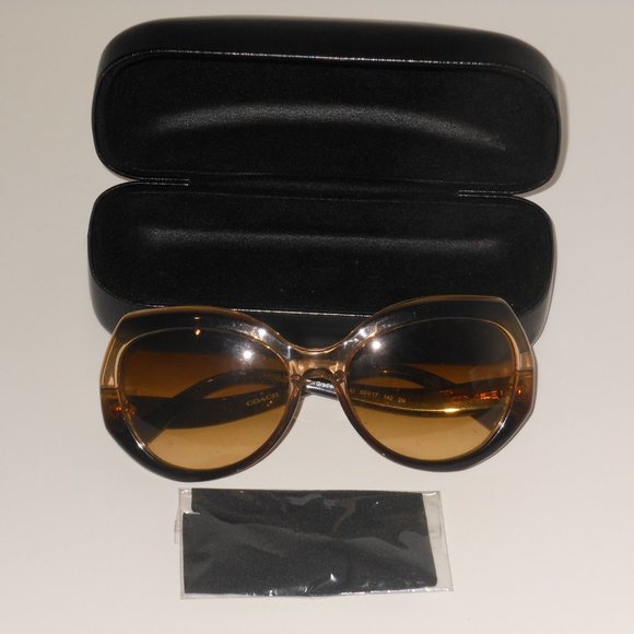 COACH SUNGLASSES WITH CASE AND MICROFIBER CLEANING CLOTH - Picture 8 of 10